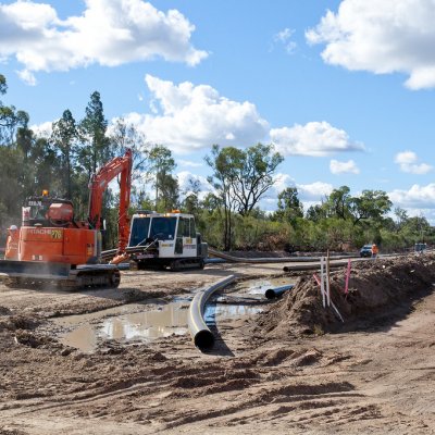 Land being cleared for a coal seam gas line. Flickr